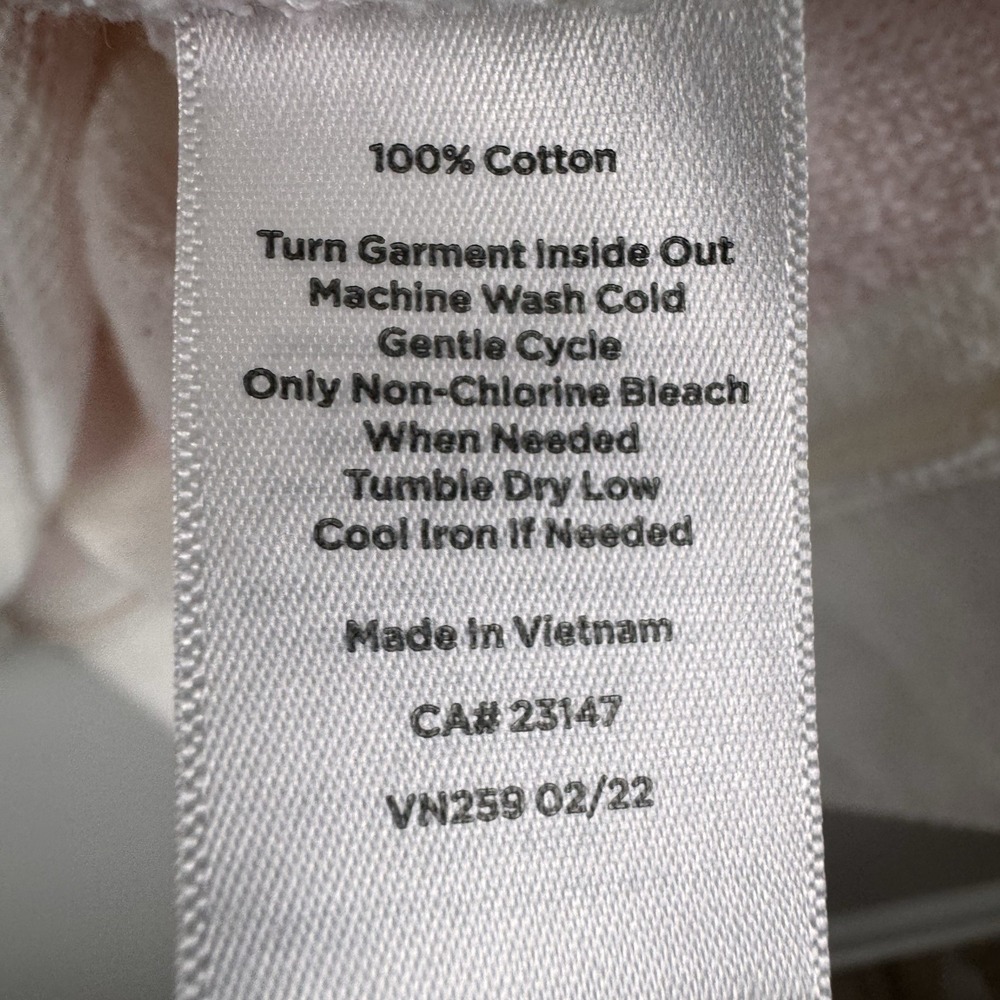 TALBOTS White Pink 100% Cotton STRIPE TOP SWEATSHIRT Medium - Picture 14 of 16